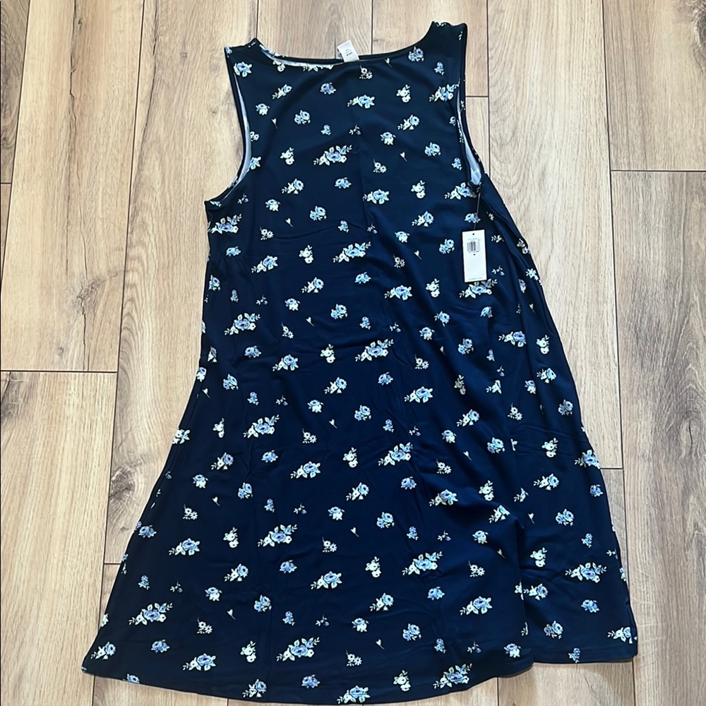 Old Navy Navy Blue Floral Top